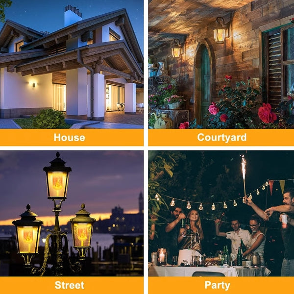 Transform Your Space - LED Flame Effect Light Bulb, 3 Modes, 9 Watts, Warm Glow for Cozy Atmosphere