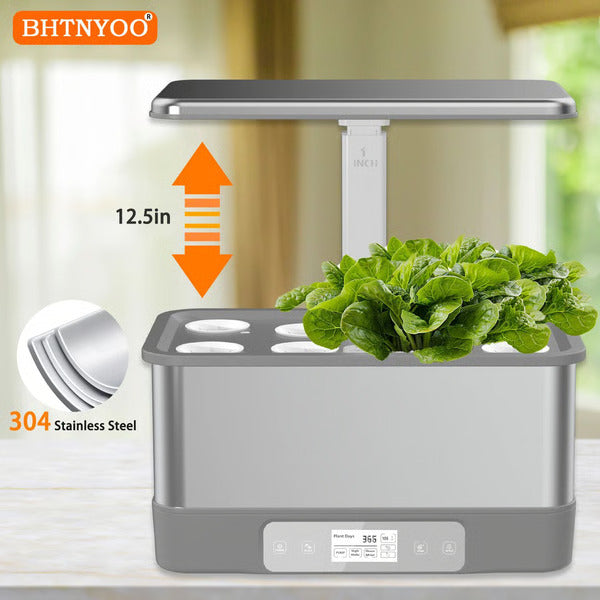 WiFi Indoor Garden Hydroponics Growing System Kit, Herbs Soilless Planting Gardening Box with LED Grow Lights