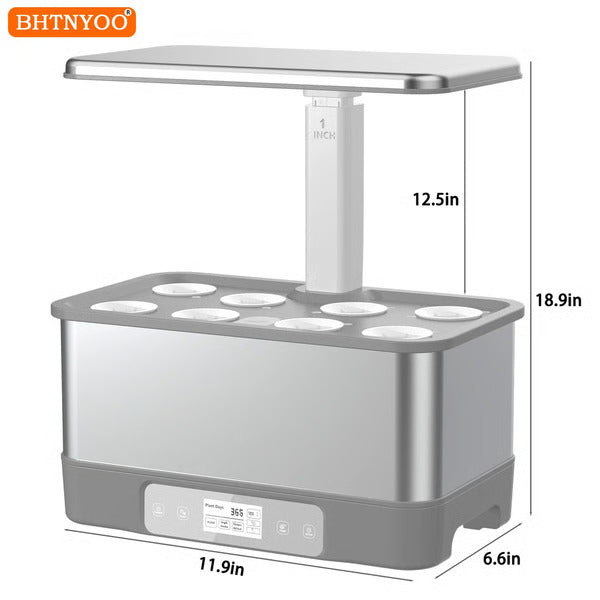WiFi Indoor Garden Hydroponics Growing System Kit, Herbs Soilless Planting Gardening Box with LED Grow Lights