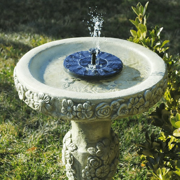 Efficient Solar Garden Fountain | Eco-Friendly Waterfall Fountain for Outdoors | 4-Mode Mini Solar Fountain