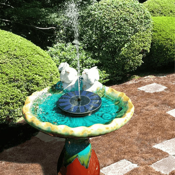 Efficient Solar Garden Fountain | Eco-Friendly Waterfall Fountain for Outdoors | 4-Mode Mini Solar Fountain