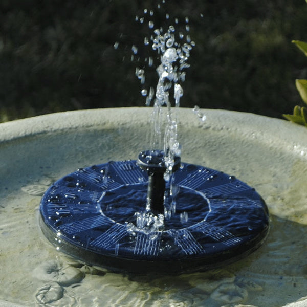 Efficient Solar Garden Fountain | Eco-Friendly Waterfall Fountain for Outdoors | 4-Mode Mini Solar Fountain