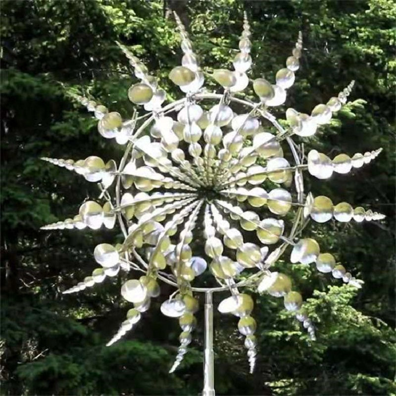 Anti-Rust Kinetic Metal Windmill, Decorative Wind Spinner