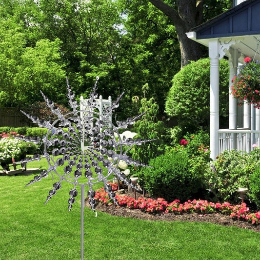 Anti-Rust Kinetic Metal Windmill, Decorative Wind Spinner