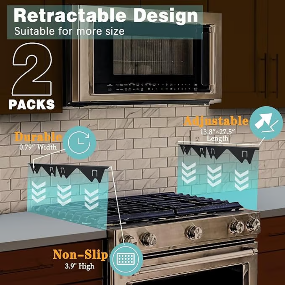 Adjustable Stove Gap Covers, GapLock Design