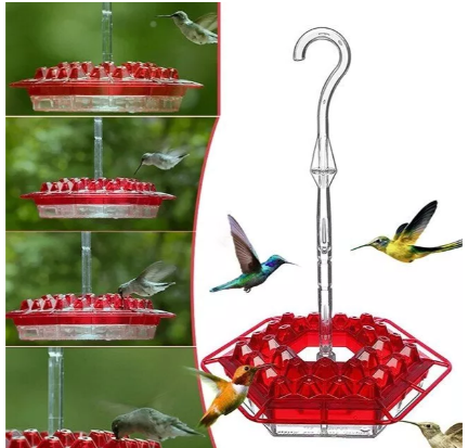Ant Proof Hummingbird Feeder with Outdoor Hanging Perch