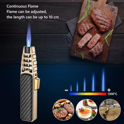 Windproof Torch Lighter with Adjustable Flame