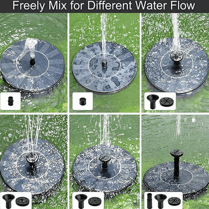 Efficient Solar Garden Fountain | Eco-Friendly Waterfall Fountain for Outdoors | 4-Mode Mini Solar Fountain