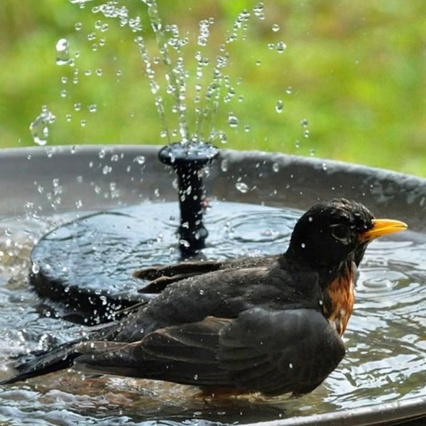 Solar Water Fountain for Garden, Eco-Friendly Outdoor Solar-Powered Design