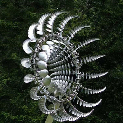 Anti-Rust Kinetic Metal Windmill, Decorative Wind Spinner